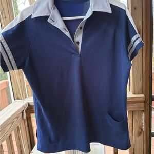 Blue and Gray Bowling Shirt